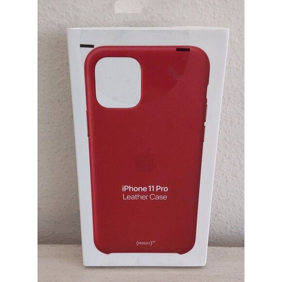 Apple iPhone 11 Pro Leather Case - Red  MWYF2ZM/A - Picture 1 of 8